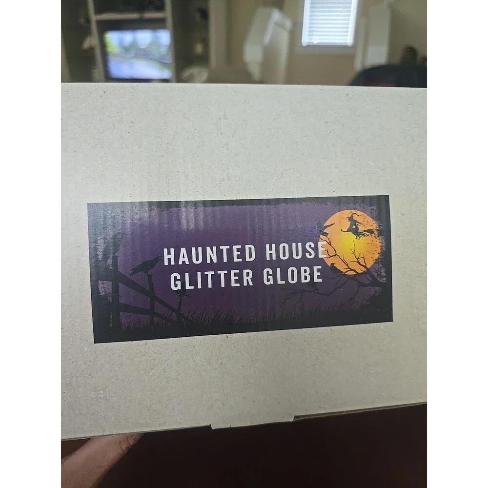 Cracker Barrel Haunted House Glitter Globe new